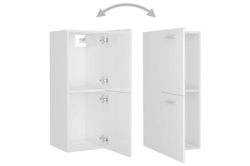 Badrumsmöbler vit högglans spånskiva - Vit - Hus & renovering - Kök & bad - Badrum - Badrumsmöbler & badrumsinredning - Kompletta möbelpaket badrum