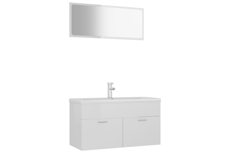 Badrumsmöbler vit högglans spånskiva - Vit - Hus & renovering - Kök & bad - Badrum - Badrumsmöbler & badrumsinredning - Kompletta möbelpaket badrum