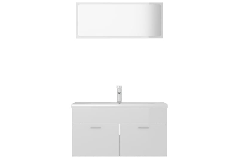 Badrumsmöbler vit högglans spånskiva - Vit - Hus & renovering - Kök & bad - Badrum - Badrumsmöbler & badrumsinredning - Kompletta möbelpaket badrum