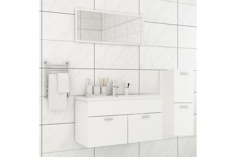 Badrumsmöbler vit spånskiva - Vit - Hus & renovering - Kök & bad - Badrum - Badrumsmöbler & badrumsinredning - Kompletta möbelpaket badrum
