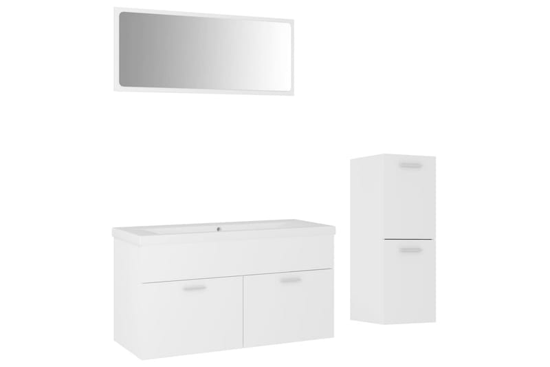 Badrumsmöbler vit spånskiva - Vit - Hus & renovering - Kök & bad - Badrum - Badrumsmöbler & badrumsinredning - Kompletta möbelpaket badrum