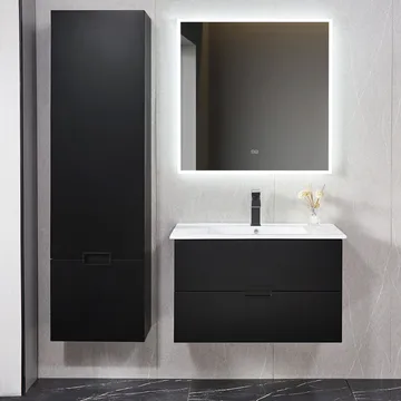Badrumspaket 100cm | Kommod & sidoskåp i tålig MDF | LED-spegel - Hus & renovering - Kök & bad - Badrum - Badrumsmöbler & badrumsinredning - Kompletta möbelpaket badrum