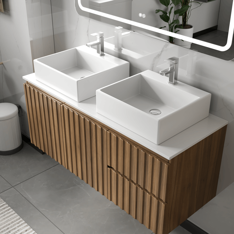 Badrumspaket 120 cm  |  LED-spegel med anti-fog funktion  | Paris - Hus & renovering - Kök & bad - Badrum - Badrumsmöbler & badrumsinredning - Kompletta möbelpaket badrum