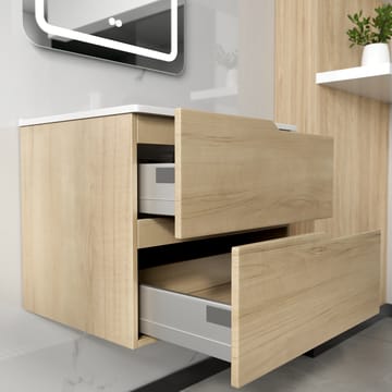 Badrumspaket 60 cm | LED-spegel med anti-fog & dimmer | MDF | Maja - Hus & renovering - Kök & bad - Badrum - Badrumsmöbler & badrumsinredning - Kompletta möbelpaket badrum