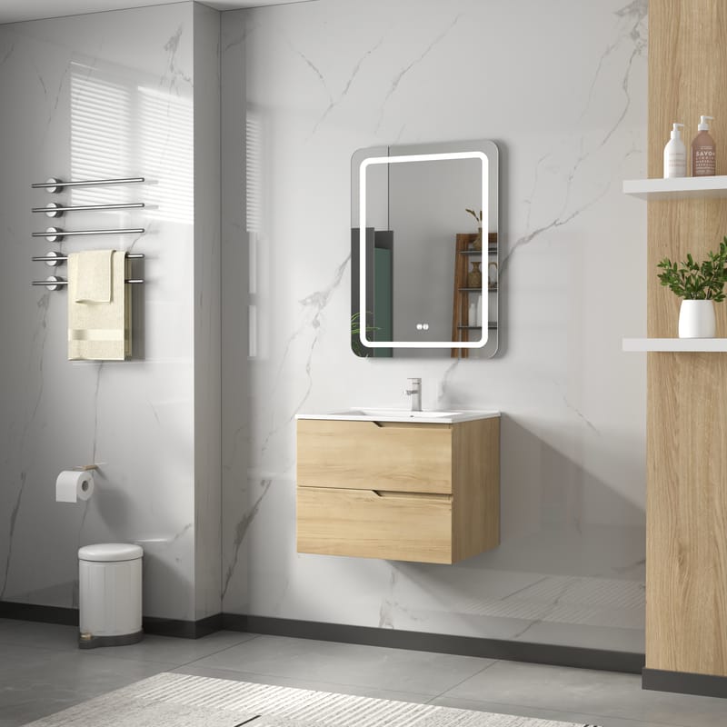 Badrumspaket 60 cm | LED-spegel med anti-fog & dimmer | MDF | Maja - Hus & renovering - Kök & bad - Badrum - Badrumsmöbler & badrumsinredning - Kompletta möbelpaket badrum