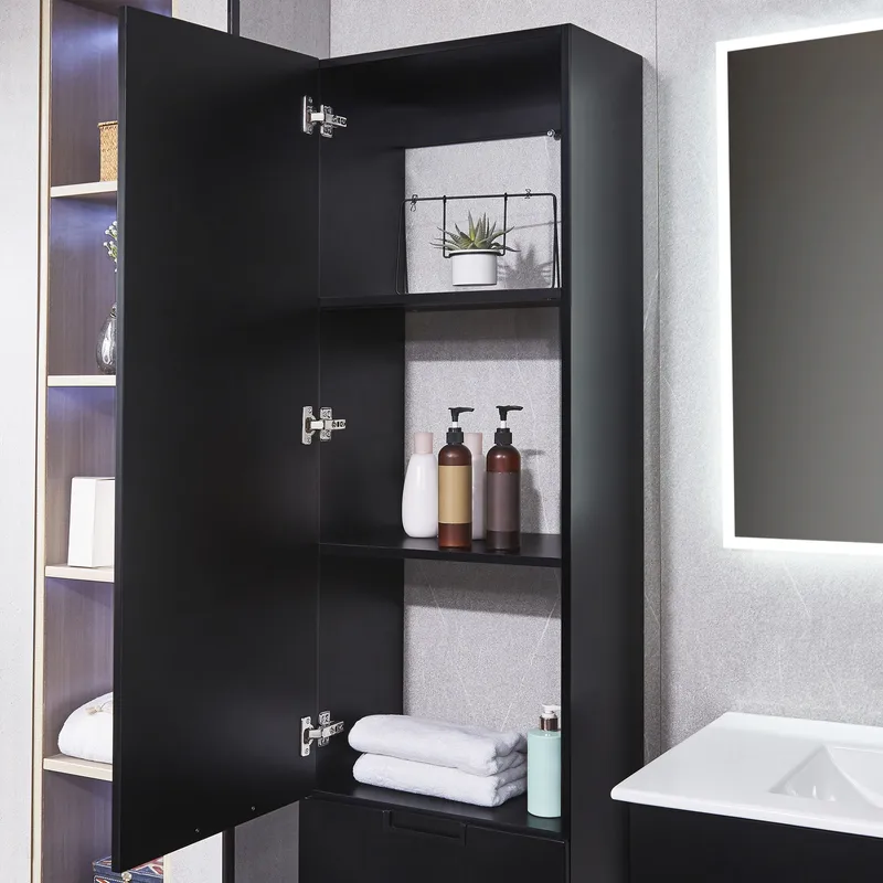 Badrumspaket 60cm | Kommod & sidoskåp i tålig MDF | LED-spegel - Hus & renovering - Kök & bad - Badrum - Badrumsmöbler & badrumsinredning - Kompletta möbelpaket badrum