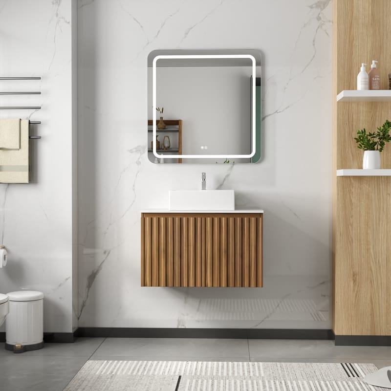 Badrumspaket 80 cm | LED-spegel med anti-fog funktion | Paris - Hus & renovering - Kök & bad - Badrum - Badrumsmöbler & badrumsinredning - Kompletta möbelpaket badrum