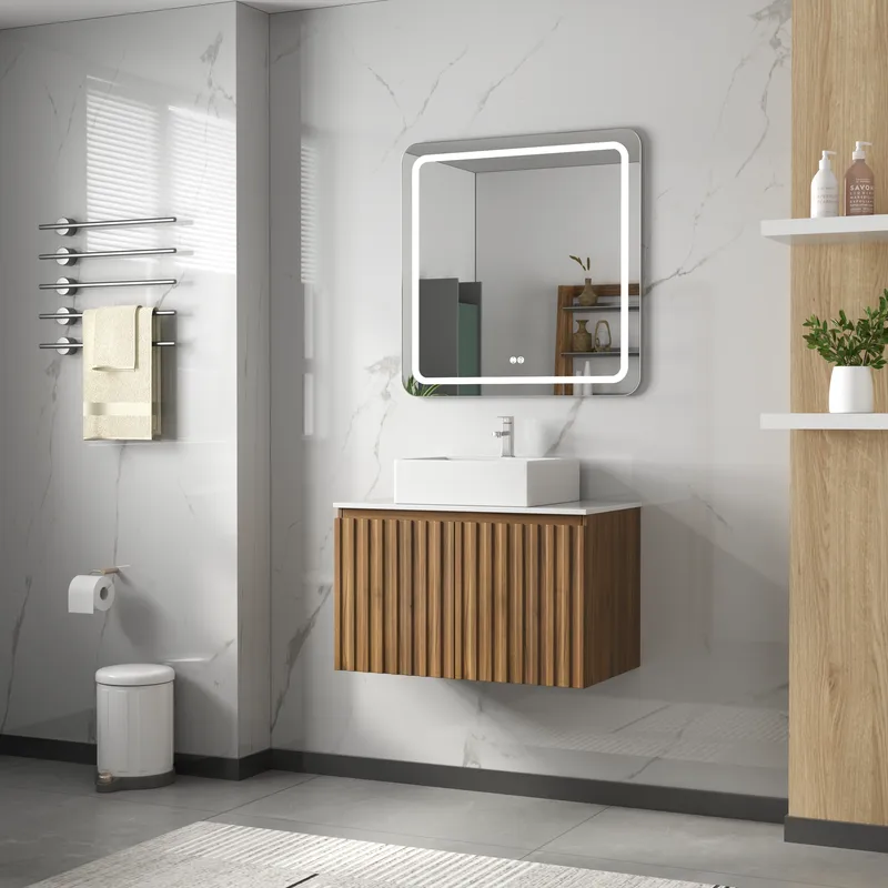 Badrumspaket 80 cm | LED-spegel med anti-fog funktion | Paris, undefined