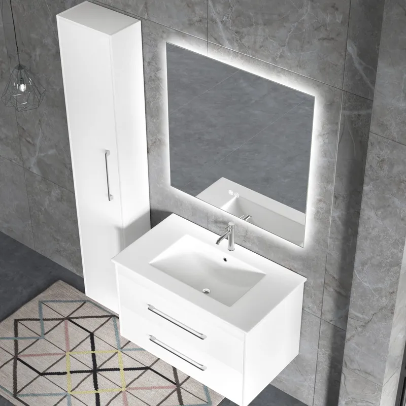 Badrumspaket | Kommod, sidoskåp & LED-spegel | Opacus - Hus & renovering - Kök & bad - Badrum - Badrumsmöbler & badrumsinredning - Kompletta möbelpaket badrum