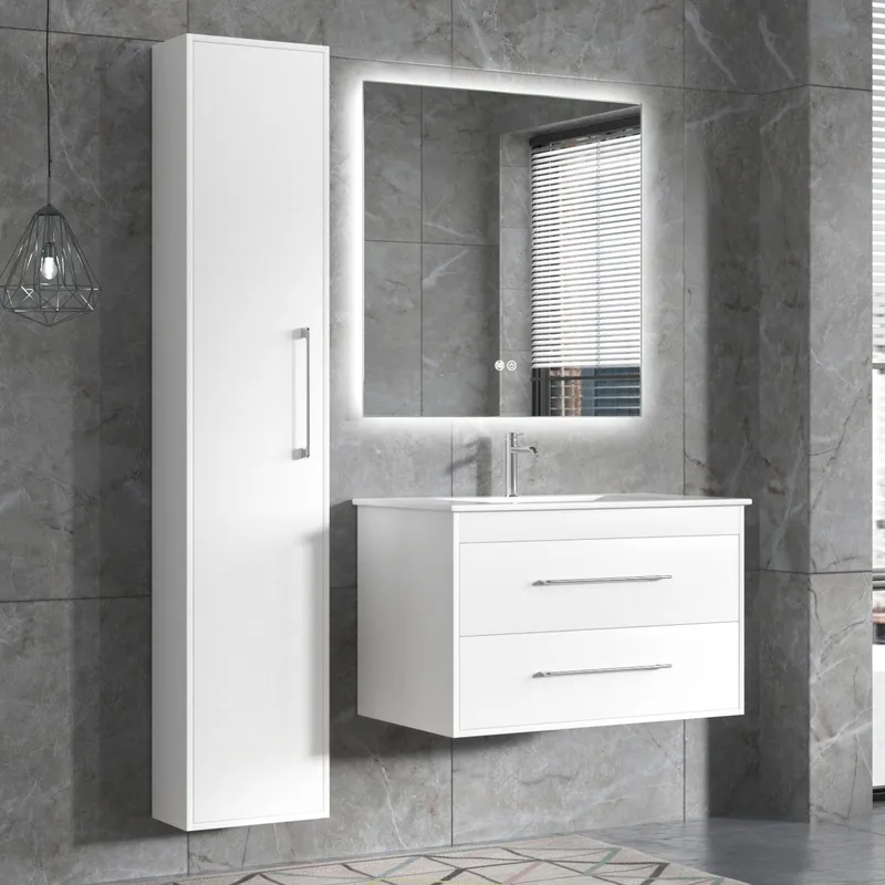 Badrumspaket | Kommod, sidoskåp & LED-spegel | Opacus - Hus & renovering - Kök & bad - Badrum - Badrumsmöbler & badrumsinredning - Kompletta möbelpaket badrum