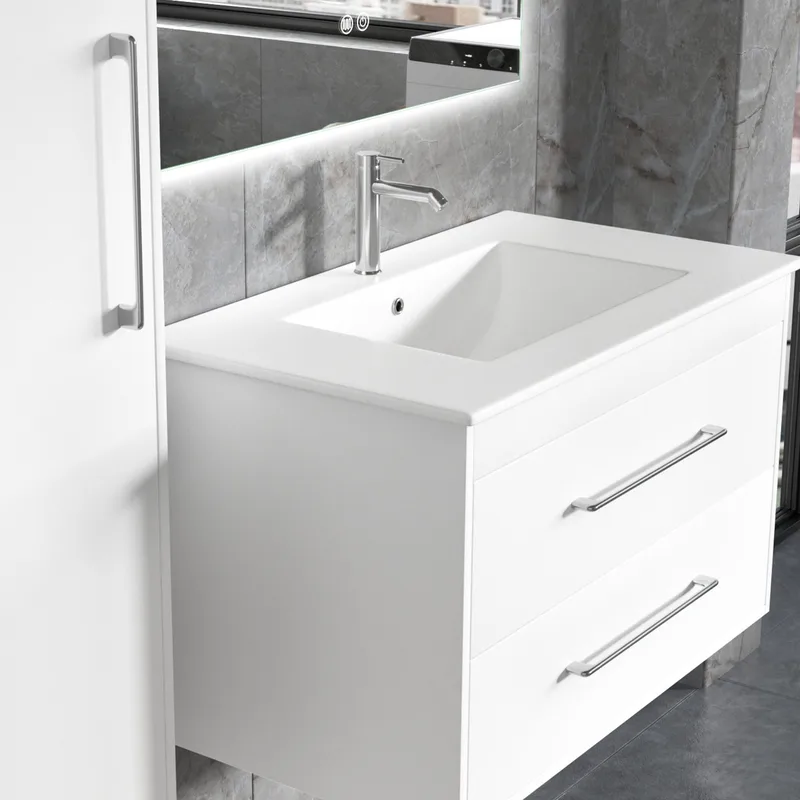 Badrumspaket | Kommod, sidoskåp & LED-spegel | Opacus - Hus & renovering - Kök & bad - Badrum - Badrumsmöbler & badrumsinredning - Kompletta möbelpaket badrum