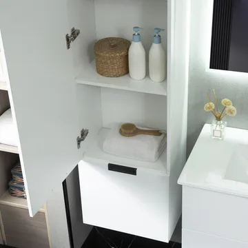 Badrumspaket | Kommod 60cm | Sidoskåp & LED-spegel - Hus & renovering - Kök & bad - Badrum - Badrumsmöbler & badrumsinredning - Kompletta möbelpaket badrum