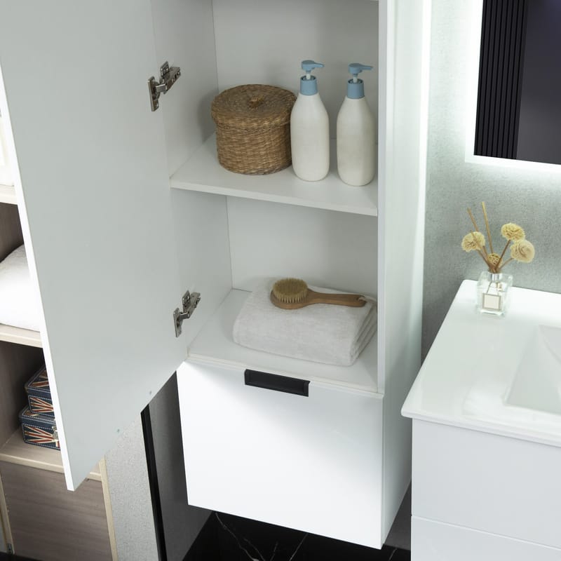 Badrumspaket | Kommod 80cm | Sidoskåp & LED-spegel - Hus & renovering - Kök & bad - Badrum - Badrumsmöbler & badrumsinredning - Kompletta möbelpaket badrum