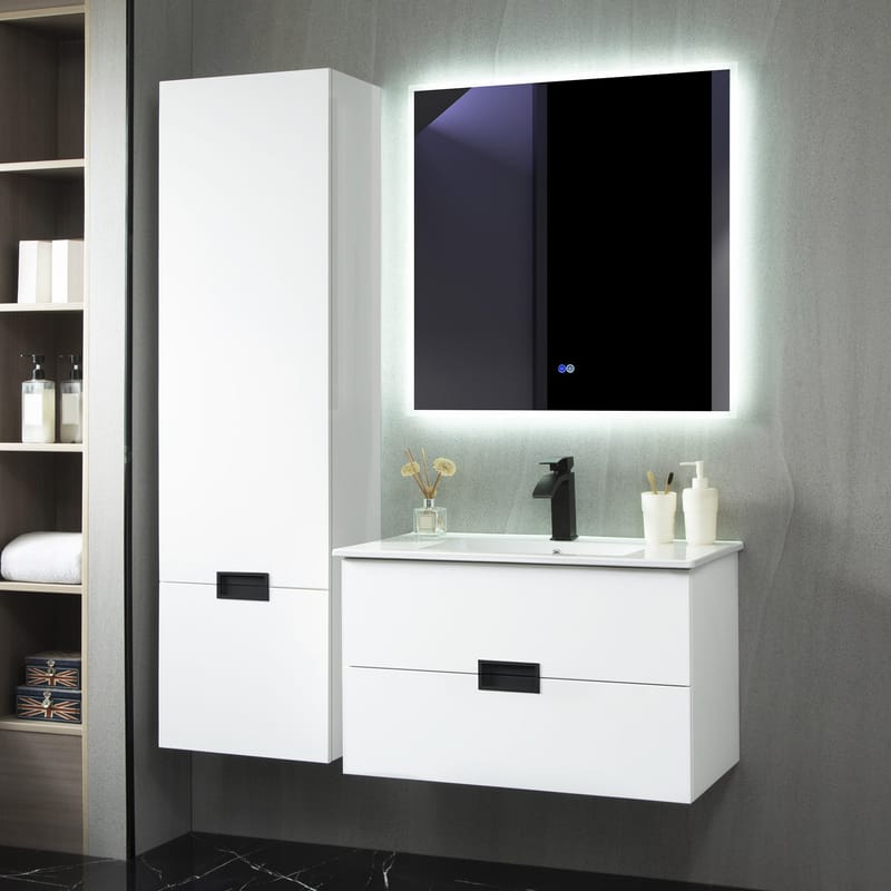 Badrumspaket | Kommod 80cm | Sidoskåp & LED-spegel - Hus & renovering - Kök & bad - Badrum - Badrumsmöbler & badrumsinredning - Kompletta möbelpaket badrum