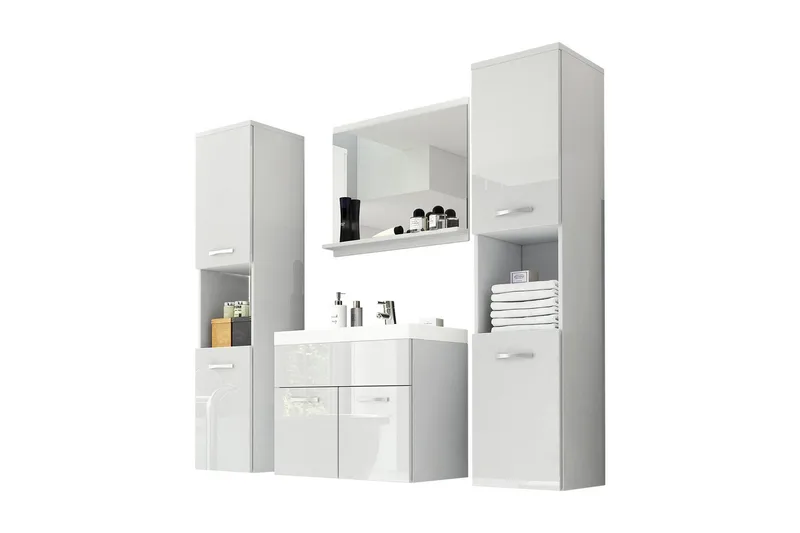 Badrumsset Delorimier XL - Vit - Hus & renovering - Kök & bad - Badrum - Badrumsmöbler & badrumsinredning - Kompletta möbelpaket badrum