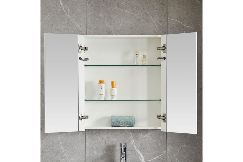 Badrumsskåp 60x70cm med Spegel och LED-belysning - Hus & renovering - Kök & bad - Badrum - Badrumsmöbler & badrumsinredning - Spegelskåp badrum