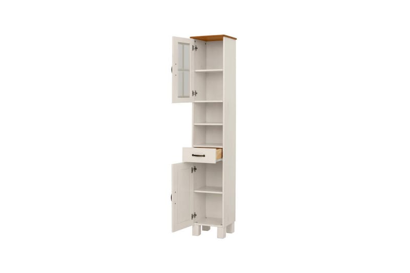 Badrumsskåp Alby 33x30x180 cm, Vit/Honung - 33x30x180 cm, Vit/Honung - Hus & renovering - Kök & bad - Badrum - Badrumsmöbler & badrumsinredning - Badrumsskåp