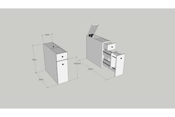 Badrumsförvaring - Antracit - Hus & renovering - Kök & bad - Badrum - Badrumsmöbler & badrumsinredning - Badrumsförvaring