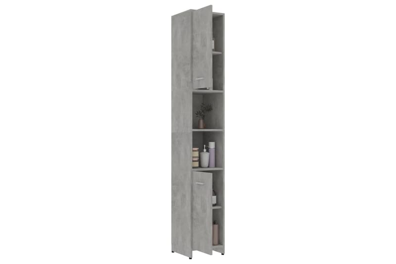 Badrumsskåp betonggrå 30x30x183,5 cm spånskiva - Grå - Hus & renovering - Kök & bad - Badrum - Badrumsmöbler & badrumsinredning - Badrumsskåp