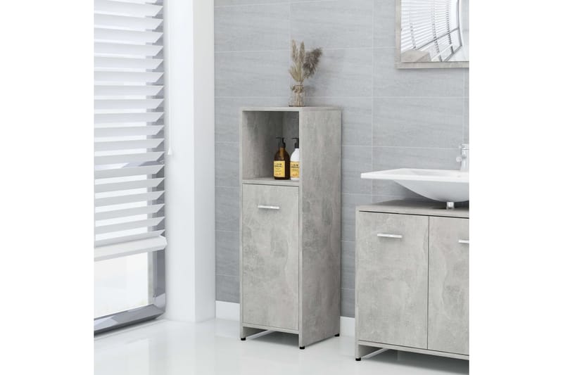 Badrumsskåp betonggrå 30x30x95 cm spånskiva - Grå - Hus & renovering - Kök & bad - Badrum - Badrumsmöbler & badrumsinredning - Badrumsskåp