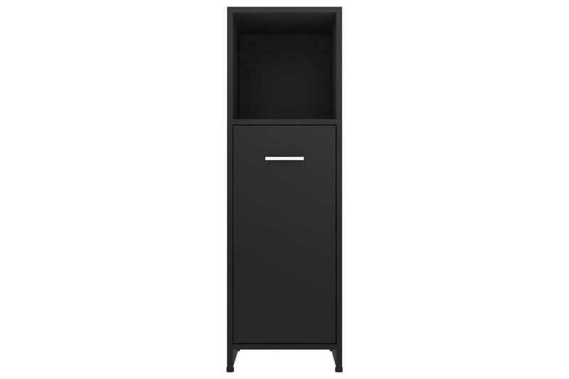 Badrumsskåp svart 30x30x95 cm spånskiva - Svart - Hus & renovering - K�ök & bad - Badrum - Badrumsmöbler & badrumsinredning - Badrumsskåp