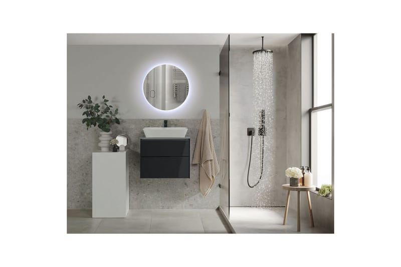Badrumsskåp Manzon Grå, vit - Grå, vit - Hus & renovering - Kök & bad - Badrum - Badrumsmöbler & badrumsinredning - Spegelskåp badrum