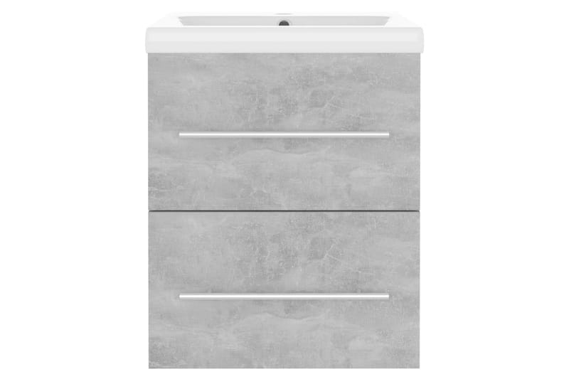 Badrumsskåp med inbyggt handfat betonggrå spånskiva - Grå - Hus & renovering - Kök & bad - Badrum - Badrumsmöbler & badrumsinredning - Tvättställsskåp & kommod