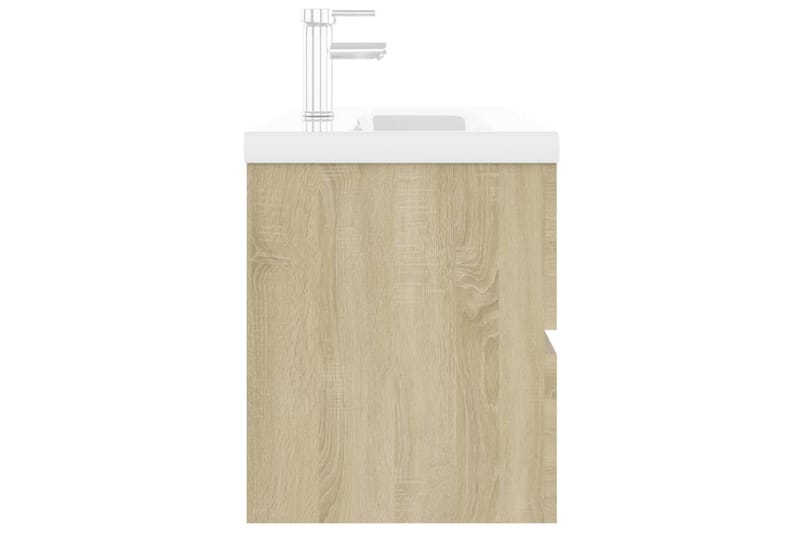 Badrumsskåp med inbyggt handfat sonoma-ek spånskiva - Brun - Hus & renovering - Kök & bad - Badrum - Badrumsmöbler & badrumsinredning - Tvättställsskåp & kommod