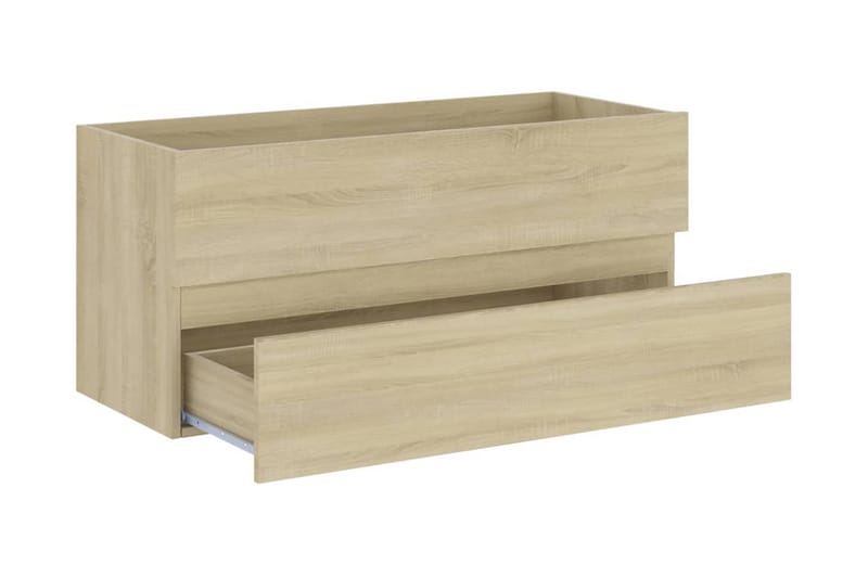 Badrumsskåp med inbyggt handfat sonoma-ek spånskiva - Brun - Hus & renovering - Kök & bad - Badrum - Badrumsmöbler & badrumsinredning - Tvättställsskåp & kommod