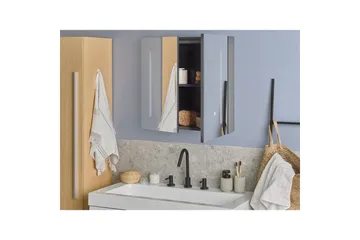 Badrumsskåp med spegel Chabunco Svart, Silver - Svart, Silver - Hus & renovering - Kök & bad - Badrum - Badrumsmöbler & badrumsinredning - Spegelskåp badrum