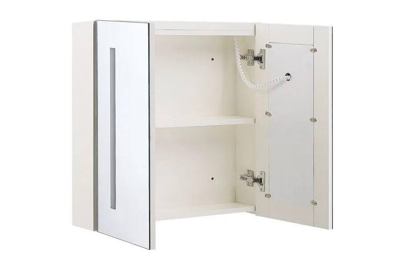 Badrumsskåp med spegel Chabunco Vit, Silver - Vit, Silver - Hus & renovering - Kök & bad - Badrum - Badrumsmöbler & badrumsinredning - Spegelskåp badrum