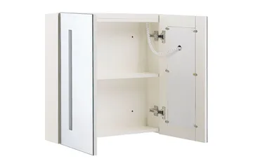 Badrumsskåp med spegel Chabunco Vit, Silver - Vit, Silver - Hus & renovering - Kök & bad - Badrum - Badrumsmöbler & badrumsinredning - Spegelskåp badrum