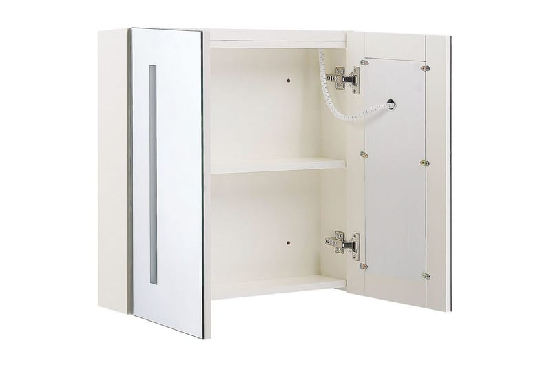 Badrumsskåp med spegel Chabunco Vit, Silver - Vit, Silver - Hus & renovering - Kök & bad - Badrum - Badrumsmöbler & badrumsinredning - Spegelskåp badrum