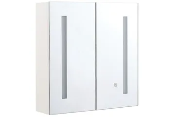 Badrumsskåp med spegel Chabunco Vit, Silver - Vit, Silver - Hus & renovering - Kök & bad - Badrum - Badrumsmöbler & badrumsinredning - Spegelskåp badrum