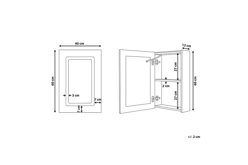 Badrumsskåp med spegel Condor - Hus & renovering - Kök & bad - Badrum - Badrumsmöbler & badrumsinredning - Spegelskåp badrum