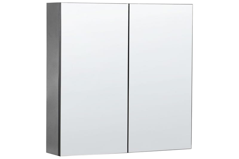 Badrumsskåp med spegel Navarra Svart, Silver, 60x14x60 cm - Svart, Silver, 60x14x60 cm - Hus & renovering - Kök & bad - Badrum - Badrumsmöbler & badrumsinredning - Spegelskåp badrum