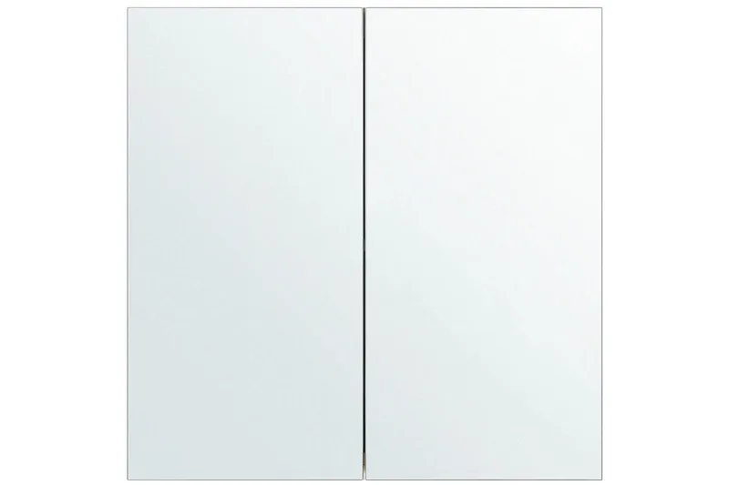 Badrumsskåp med spegel Navarra Vit, Silver, 60x14x60 cm - Vit, Silver, 60x14x60 cm - Hus & renovering - Kök & bad - Badrum - Badrumsmöbler & badrumsinredning - Spegelskåp badrum