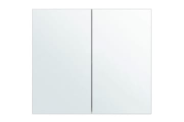 Badrumsskåp med spegel Navarra Vit, Silver, 80x14x70 cm - Vit, Silver, 80x14x70 cm - Hus & renovering - Kök & bad - Badrum - Badrumsmöbler & badrumsinredning - Spegelskåp badrum