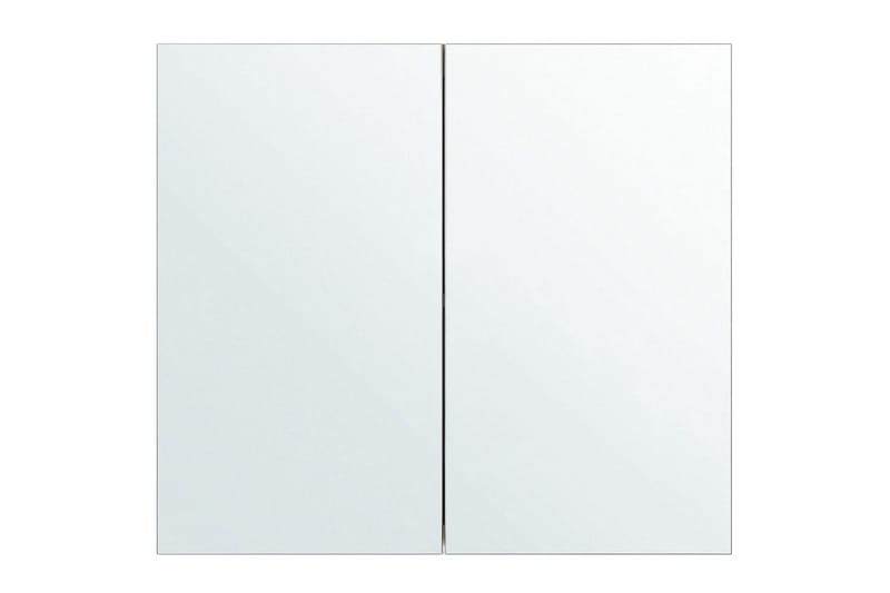 Badrumsskåp med spegel Navarra Vit, Silver, 80x14x70 cm - Vit, Silver, 80x14x70 cm - Hus & renovering - Kök & bad - Badrum - Badrumsmöbler & badrumsinredning - Spegelskåp badrum
