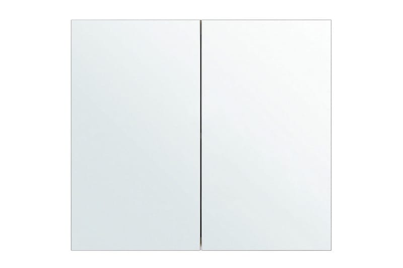 Badrumsskåp med spegel Navarra Vit, Silver, 80x14x70 cm - Vit, Silver, 80x14x70 cm - Hus & renovering - Kök & bad - Badrum - Badrumsmöbler & badrumsinredning - Spegelskåp badrum