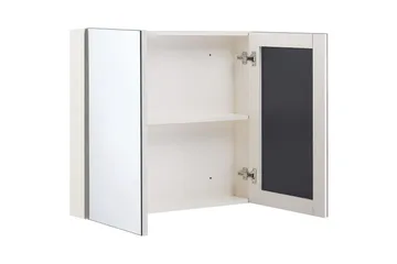 Badrumsskåp med spegel Navarra Vit, Silver, 80x14x70 cm - Vit, Silver, 80x14x70 cm - Hus & renovering - Kök & bad - Badrum - Badrumsmöbler & badrumsinredning - Spegelskåp badrum