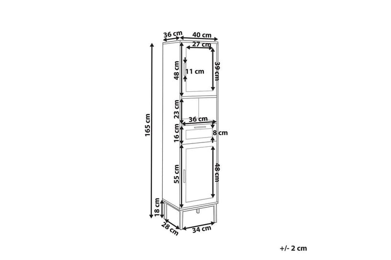 Badrumsskåp Rosell 40x36x165 cm - 40x36x165 cm - Hus & renovering - Kök & bad - Badrum - Badrumsmöbler & badrumsinredning - Badrumsskåp