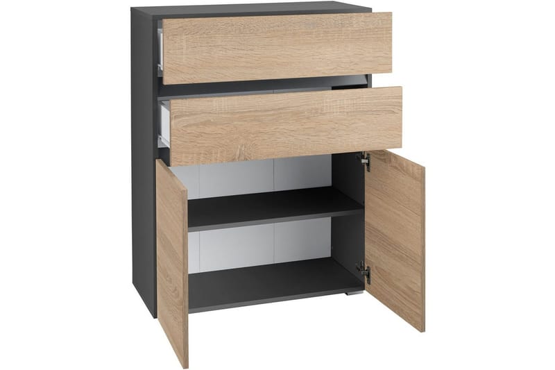 Badrumsskåp Wisla 76x35x98 cm, Antracit/Ek - 76x35x98 cm, Antracit/Ek - Hus & renovering - Kök & bad - Badrum - Badrumsmöbler & badrumsinredning - Badrumsskåp