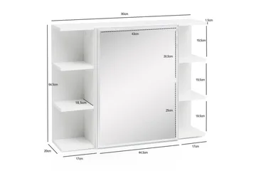 Badrumsskåp Wohnling Modern med spegeldörr tillverkad av vit spånskiva - Hus & renovering - Kök & bad - Badrum - Badrumsmöbler & badrumsinredning - Spegelskåp badrum