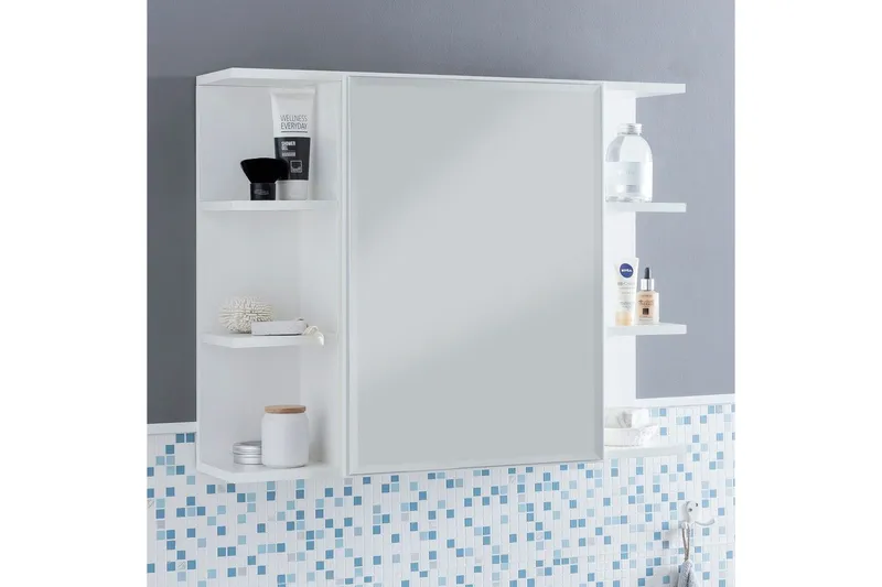 Badrumsskåp Wohnling Modern med spegeldörr tillverkad av vit spånskiva - Hus & renovering - Kök & bad - Badrum - Badrumsmöbler & badrumsinredning - Spegelskåp badrum