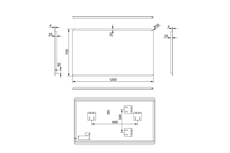 Älvhyttan Spegel 120x70 cm - Silver - Hus & renovering - Kök & bad - Badrum - Badrumsmöbler & badrumsinredning - Badrumsspegel