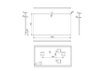 Älvhyttan Spegel 120x70 cm - Silver - Hus & renovering - Kök & bad - Badrum - Badrumsmöbler & badrumsinredning - Badrumsspegel