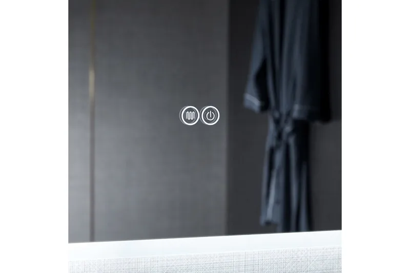 Badrumsspegel 100x80 cm med LED-belysning och anti-fog - Hus & renovering - Kök & bad - Badrum - Badrumsmöbler & badrumsinredning - Badrumsspegel