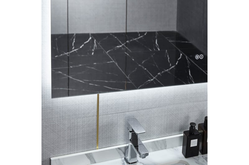 Badrumsspegel 120x100 cm med LED-belysning och anti-fog - Hus & renovering - Kök & bad - Badrum - Badrumsmöbler & badrumsinredning - Badrumsspegel