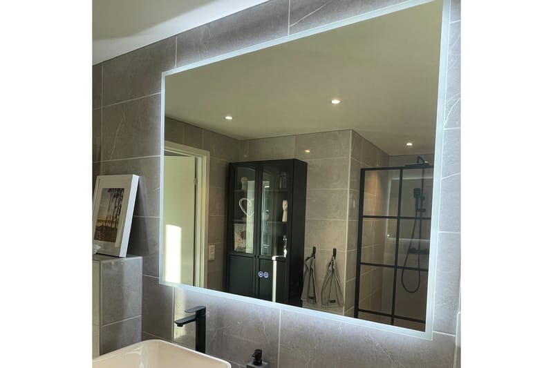 Badrumsspegel 120x100 cm med LED-belysning och anti-fog - Hus & renovering - Kök & bad - Badrum - Badrumsmöbler & badrumsinredning - Badrumsspegel